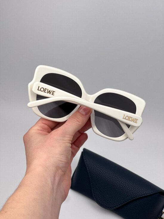 Loewe INFLATED Women Sunglasses – Ivory/Smoke Butterfly Frame (LW40133F 25A)